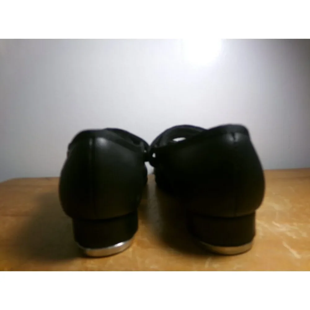 Pre-Owned Dance Tap Shoes Capezio 3800 13.5N Little Kids Black Mary Jane Leathe
